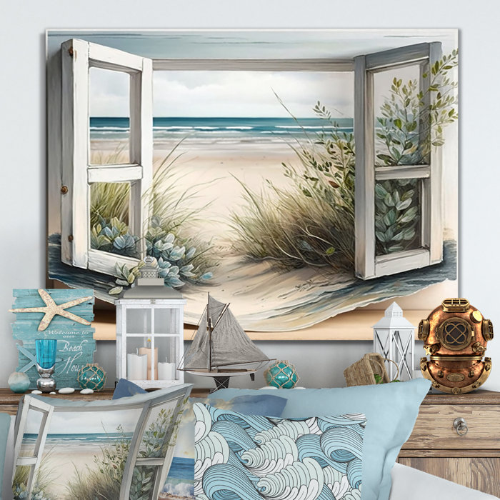 Rosecliff Heights Window To The Beach On Canvas Print Wayfair